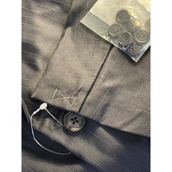 Hickey Freeman 42 R NEW Loro Piana Mens Wool Blue Pinstripe Sports Jacket Blazer - Picture 8 of 10